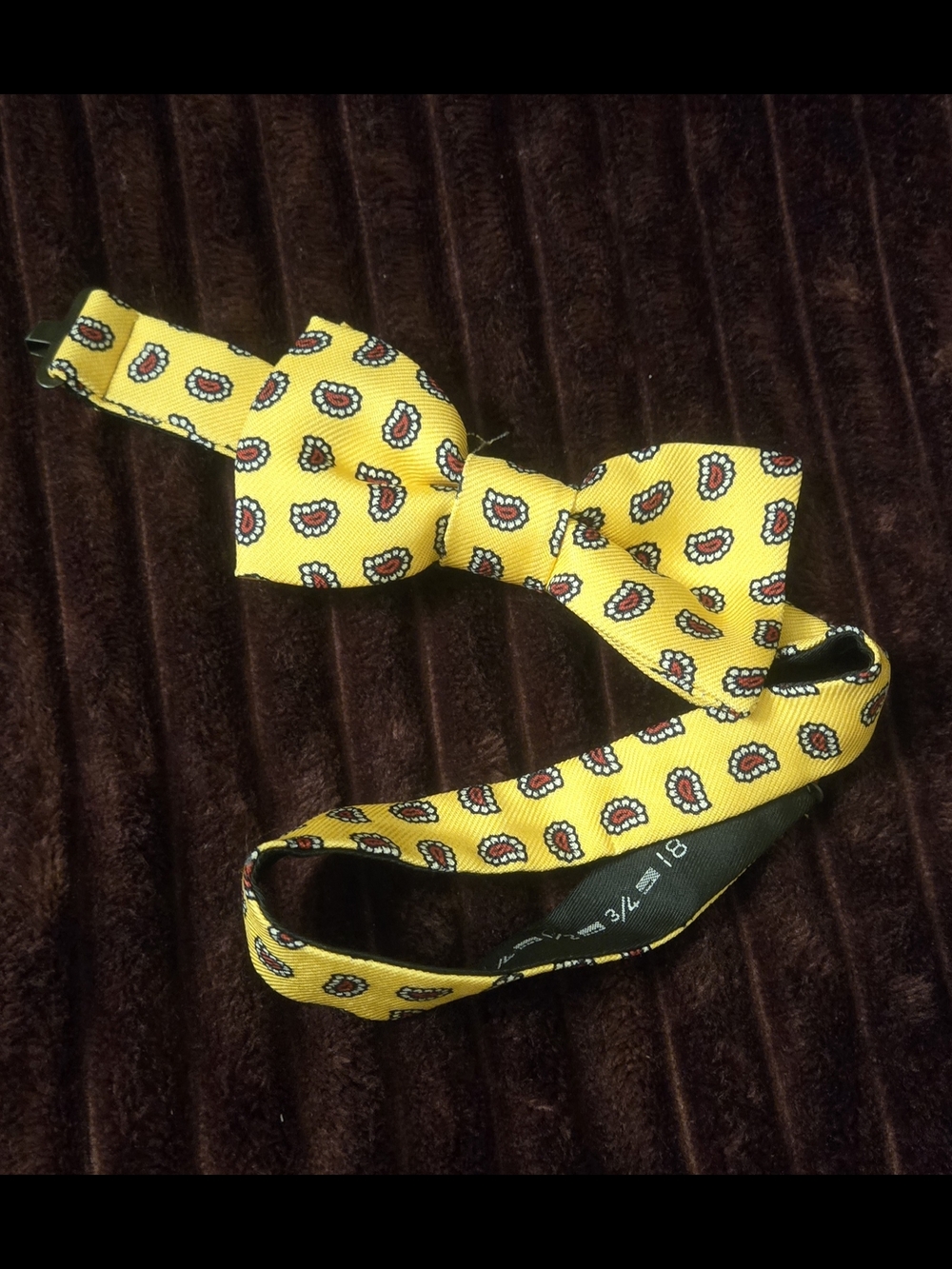 Polo by Ralph Lauren Yellow Paisley Pre-Tied Kids Bow Tie